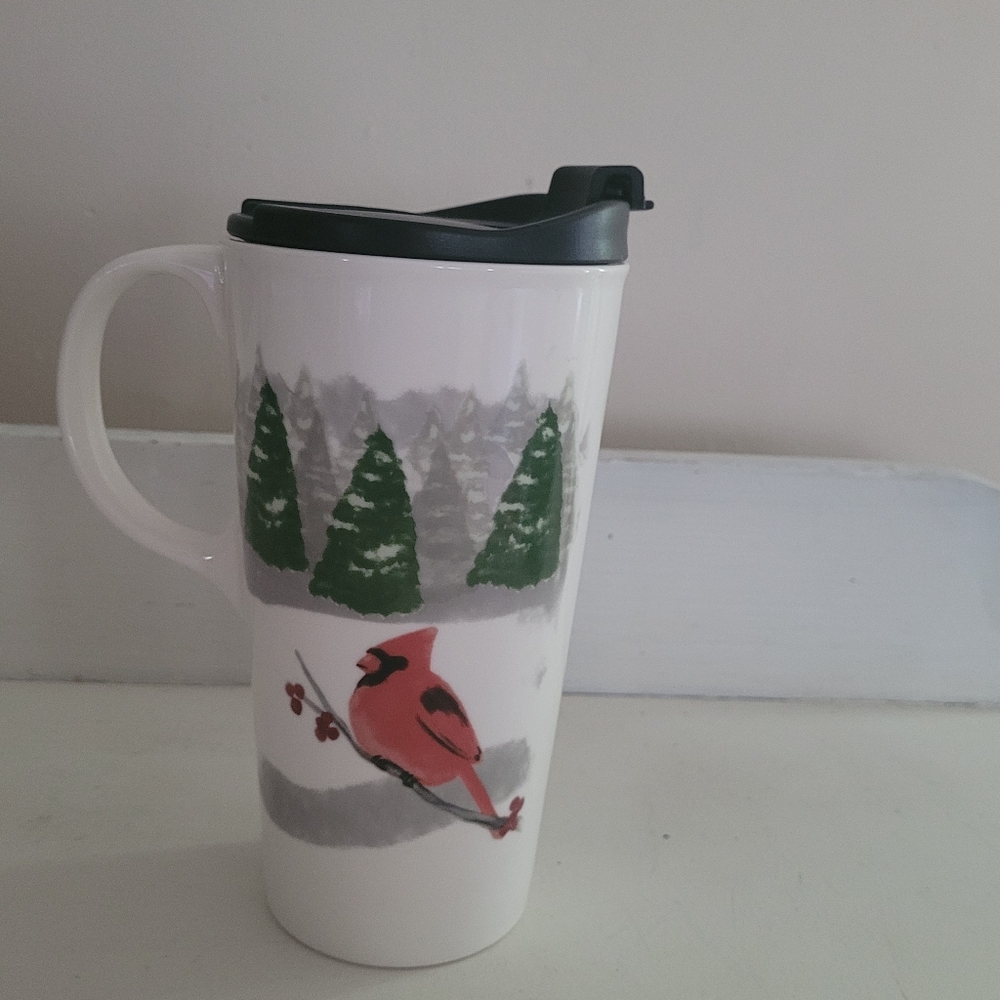 Cypress Winter Cardinal Travel Mug - Picture 10 of 10